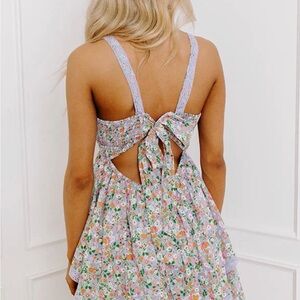 Floral Back-Tie Dress